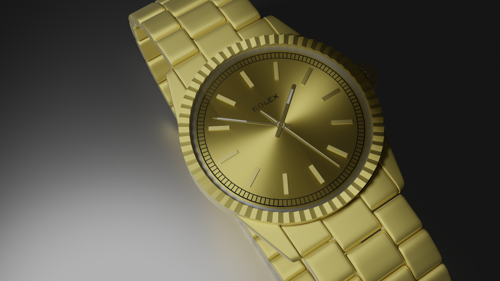 golden rolex clock preview image